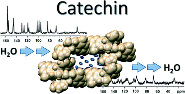 Graphical abstract: Computational and experimental study of reversible hydration/dehydration processes in molecular crystals of natural products – a case of catechin