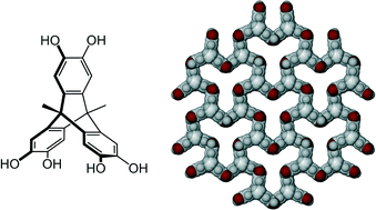 Graphical abstract: Highly porous hydrogen-bond networks from a triptycene-based catechol