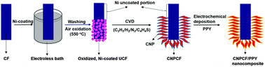 Graphical abstract: Hierarchical carbon nanopetal/polypyrrole nanocomposite electrodes with brush-like architecture for supercapacitors