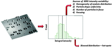 Graphical abstract: Testing gold nanostructures fabricated by hole-mask colloidal lithography as potential substrates for SERS sensors: sensitivity, signal variability, and the aspect of adsorbate deposition