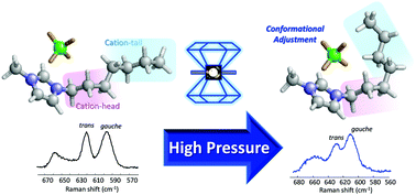 Graphical abstract: Conformational adjustment for high-pressure glass formation of 1-alkyl-3-methylimidazolium tetrafluoroborate