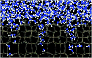 Graphical abstract: A molecular dynamics study of the interaction of water with the external surface of silicalite-1