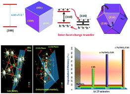 Graphical abstract: Dominant {100} facet selectivity for enhanced photocatalytic activity of NaNbO3 in NaNbO3/CdS core/shell heterostructures