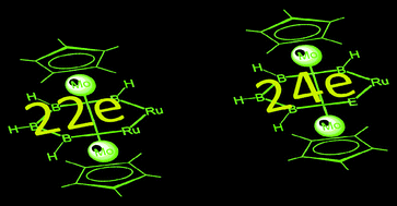 Graphical abstract: Hypo-electronic triple-decker sandwich complexes: synthesis and structural characterization of [(Cp*Mo)2{μ–η6:η6-B4H4E-Ru(CO)3}] (E = S, Se, Te or Ru(CO)3 and Cp* = η5-C5Me5)