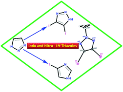Graphical abstract: Mono- and diiodo-1,2,3-triazoles and their mono nitro derivatives