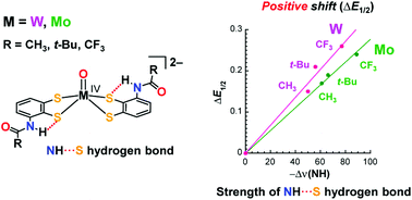 Graphical abstract: Comparative studies on the contribution of NH⋯S hydrogen bonds in tungsten and molybdenum benzenedithiolate complexes