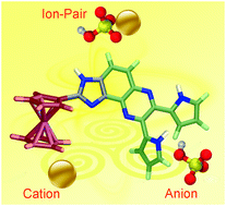 Graphical abstract: Preparation and sensing properties of a nitrogen-rich ferrocene-imidazole-quinoxaline triad decorated with pyrrole rings