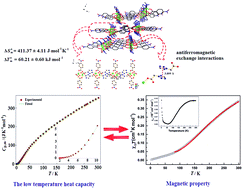 Graphical abstract: Low temperature heat capacity, standard entropy, standard enthalpy and magnetic property: a new 1D CuII coordination polymer incorporating tetrazole-1-acetic acid and p-nitrobenzoic acid