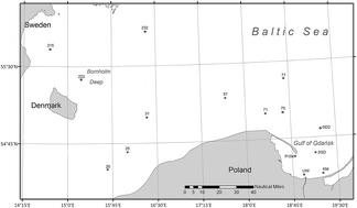 Graphical abstract: The occurrence of endocrine disrupting compounds in off-shore sediments from the southern Baltic Sea