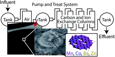 Graphical abstract: Morphology, structure, and metal binding mechanisms of biogenic manganese oxides in a superfund site treatment system