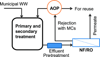 Graphical abstract: Is the combination of nanofiltration membranes and AOPs for removing microcontaminants cost effective in real municipal wastewater effluents?