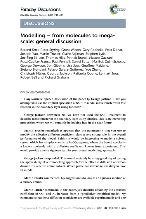 Modelling From Molecules To Mega Scale General Discussion