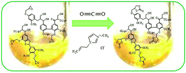 Graphical abstract: Chemical modifications of lignin for the preparation of macromers containing cyclic carbonates