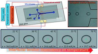Graphical abstract: Temperature controlled tensiometry using droplet microfluidics