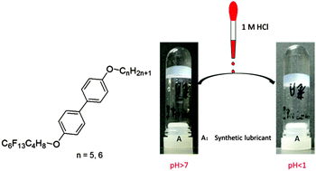 Graphical abstract: 4-Perfluoroalkylbutoxybenzene derivatives as liquid crystalline organogelators based on phase-selective gelators