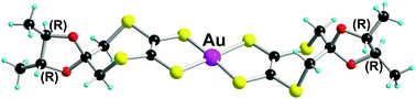 Graphical abstract: Chiral, radical, gold bis(dithiolene) complexes