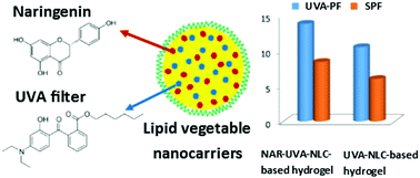 Graphical abstract: Naringenin improves the sunscreen performance of vegetable nanocarriers