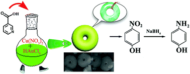 Graphical abstract: Morphology tuning of assembled Au–Cu nicotinate rings by ligand coordination and their use as efficient catalysts