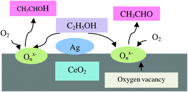 Graphical abstract: Bioethanol selective oxidation to acetaldehyde over Ag–CeO2: role of metal–support interactions