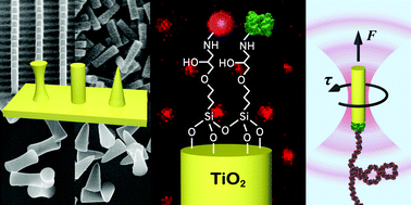 Graphical abstract: Tunable top-down fabrication and functional surface coating of single-crystal titanium dioxide nanostructures and nanoparticles