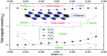 Graphical abstract: Monolayer MXenes: promising half-metals and spin gapless semiconductors