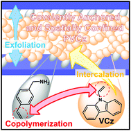 Graphical abstract: Tunable photochemical properties of a covalently anchored and spatially confined organic polymer in a layered compound