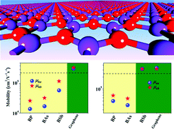 Graphical abstract: Two-dimensional BX (X = P, As, Sb) semiconductors with mobilities approaching graphene