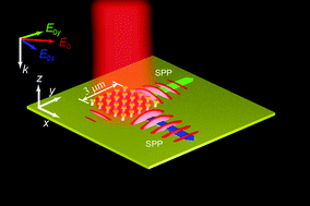 Graphical abstract: Slanted gold mushroom array: a switchable bi/tridirectional surface plasmon polariton splitter