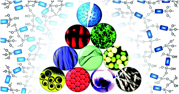 Graphical abstract: Organosilica hybrid nanomaterials with a high organic content: syntheses and applications of silsesquioxanes