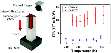 Graphical abstract: Interfacial thermal resistance and thermal rectification in carbon nanotube film-copper systems