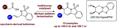 Graphical abstract: Enantioselective isothiourea-catalysed trans-dihydropyridinone synthesis using saccharin-derived ketimines: scope and limitations