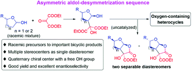 Graphical abstract: Lactols in an asymmetric aldol-desymmetrization sequence: access to tetrahydro-4H-furo[2,3-b]pyran-2-one and tetrahydro-4H-furo[2,3-b]furan-2-one derivatives