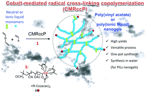 Graphical abstract: Direct one-pot synthesis of poly(ionic liquid) nanogels by cobalt-mediated radical cross-linking copolymerization in organic or aqueous media