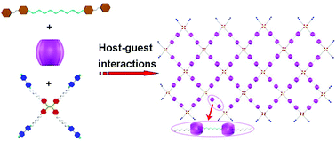 Graphical abstract: Fabrication of a cross-linked supramolecular polymer on the basis of cucurbit[8]uril-based host–guest recognition with tunable AIE behaviors