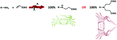 Graphical abstract: Going beyond the barriers of aza-Michael reactions: controlling the selectivity of acrylates towards primary amino-PDMS