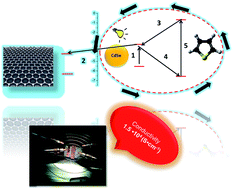 Graphical abstract: CdSe (quantum dots)–graphene oxide system for thiophene polymerization: a new strategy, a new material