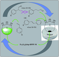 Graphical abstract: Magnetic nanoparticle-supported ferrocenylphosphine: a reusable catalyst for hydroformylation of alkene and Mizoroki–Heck olefination