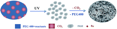 Graphical abstract: CO2-in-PEG emulsion-templating synthesis of poly(acrylamide) with controllable porosity and their use as efficient catalyst supports