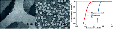 Graphical abstract: A 3D graphene-supported MoS2 nanosphere and nanosheet heterostructure as a highly efficient free-standing hydrogen evolution electrode