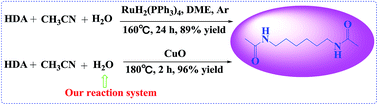Graphical abstract: Amide exchange reaction: a simple and efficient CuO catalyst for diacetamide synthesis