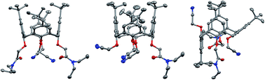 Graphical abstract: Synthesis, structure and conformational mobility of tetra-substituted cyanomethoxy p-tert-butylcalix[4]arenes