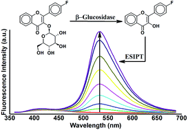 Graphical abstract: Flavonol-based fluorescent indicator for determination of β-glucosidase activity