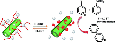 Graphical abstract: Design of PNIPAAM covalently grafted on halloysite nanotubes as a support for metal-based catalysts