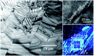 Graphical abstract: Investigation of the domain structure and hierarchy in potassium–sodium niobate lead-free piezoelectric single crystals