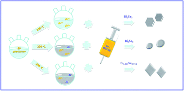 Graphical abstract: Shape and stoichiometry control of bismuth selenide nanocrystals in colloidal synthesis