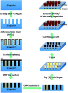 Graphical abstract: Electron field emitters made of 3-D CuO nanowires on flexible silicon substrate fabricated by heating Cu rods with through silicon via process