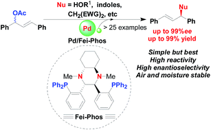 Graphical abstract: Fei-Phos ligand-controlled asymmetric palladium-catalyzed allylic substitutions with structurally diverse nucleophiles: scope and limitations