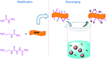 Graphical abstract: Thiourea modified polyacrylnitrile fibers as efficient Pd(ii) scavengers
