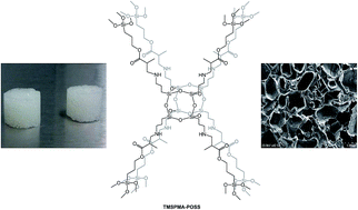 Graphical abstract: Synthesis and microstructural properties of the scaffold based on a 3-(trimethoxysilyl)propyl methacrylate–POSS hybrid towards potential tissue engineering applications