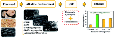 Graphical abstract: Chemical and structural analysis of alkali pretreated pinewood for efficient ethanol production